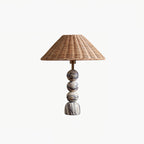 Carroll Marble & Rattan Table Lamp