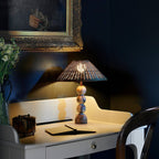 Carroll Marble & Rattan Table Lamp