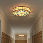 Cerise Tiffany Stained Glass Ceiling Light