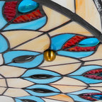 Cerise Tiffany Stained Glass Ceiling Light
