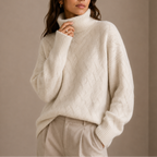 Women's Textured Turtleneck Sweater