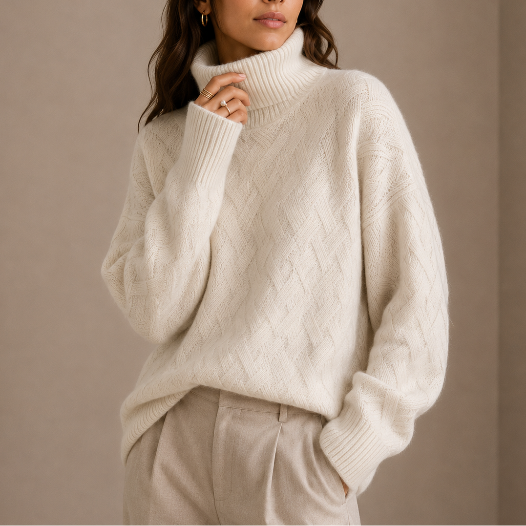 Women's Textured Turtleneck Sweater