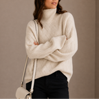 Women's Textured Turtleneck Sweater