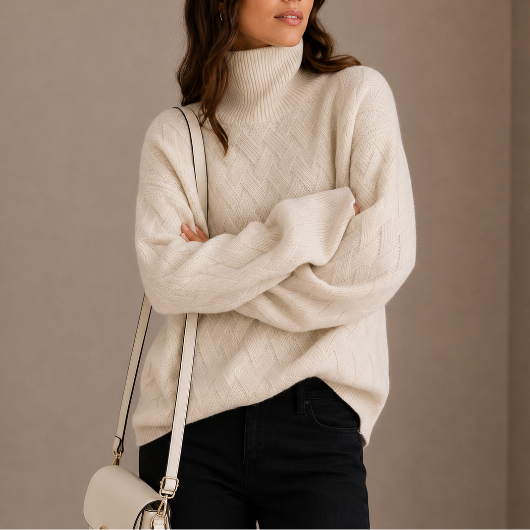 Women's Textured Turtleneck Sweater