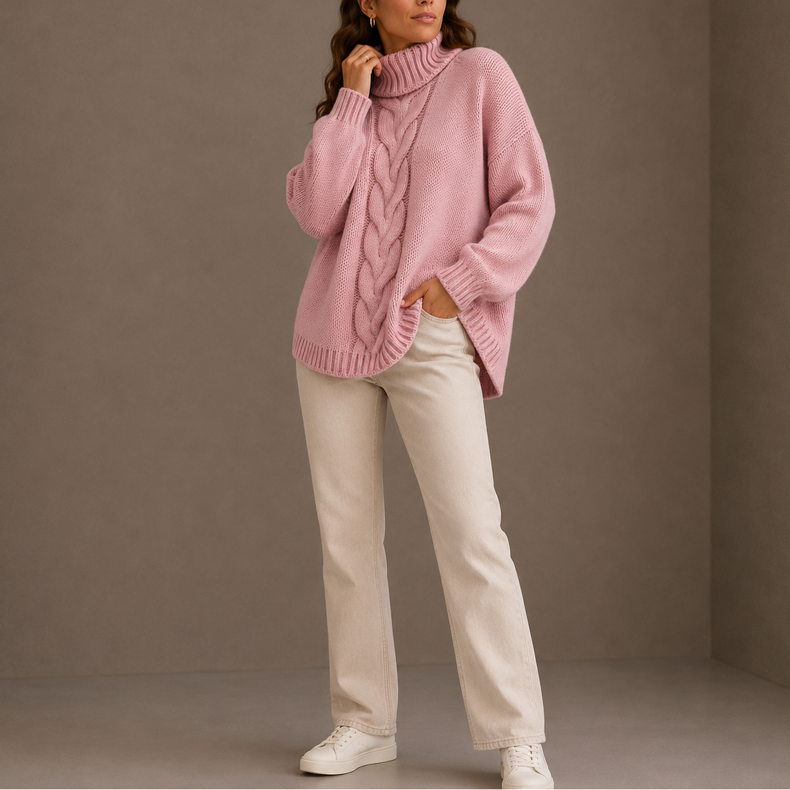 Women's Oversized Cable Knit Sweater