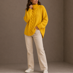 Women's Oversized Cable Knit Sweater