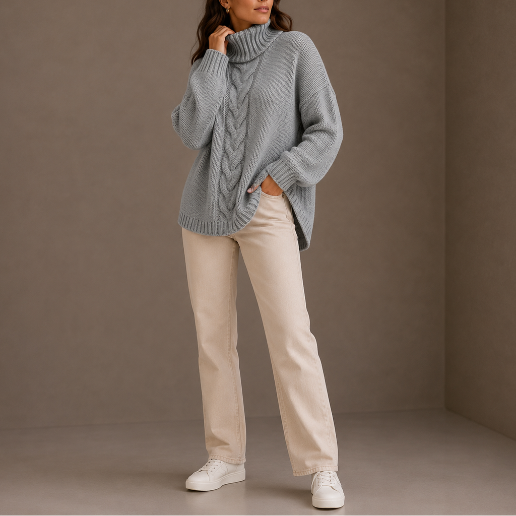 Women's Oversized Cable Knit Sweater