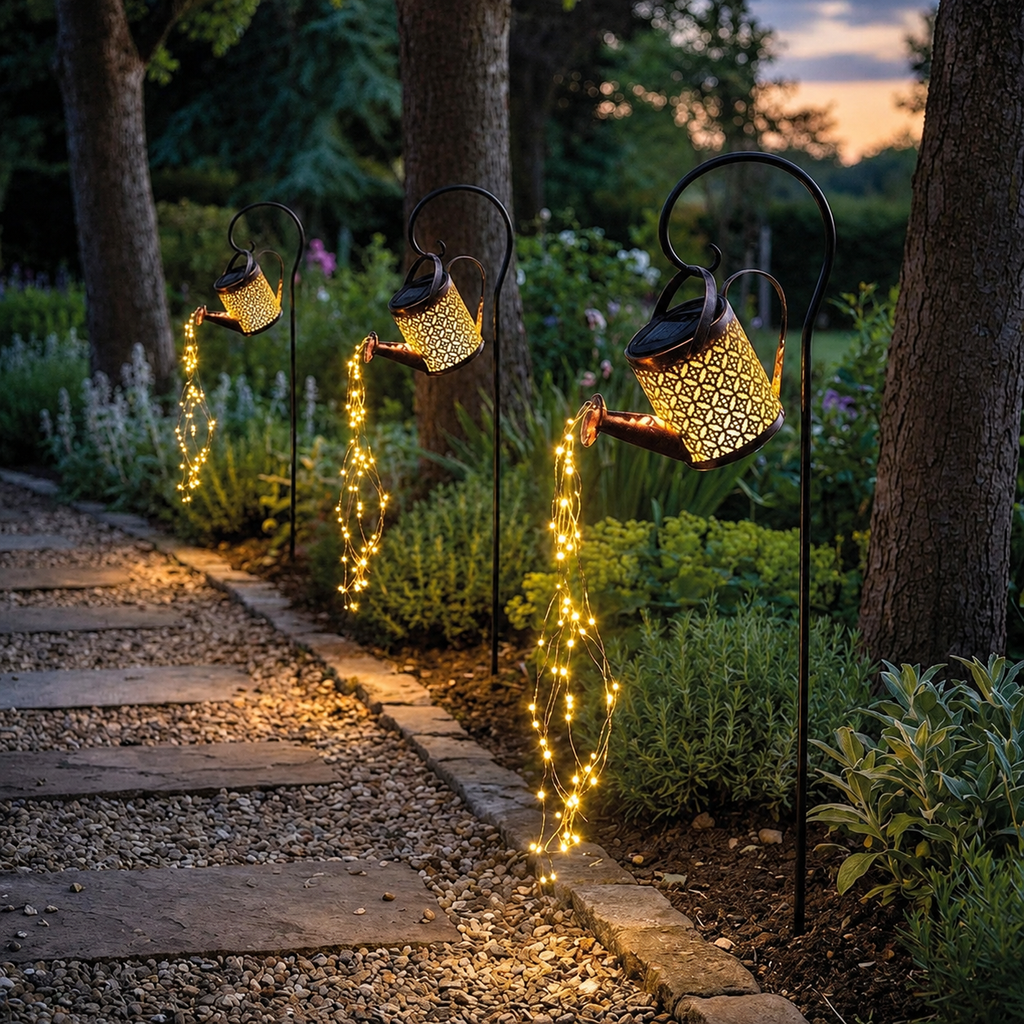 Solar Watering Can Garden Light