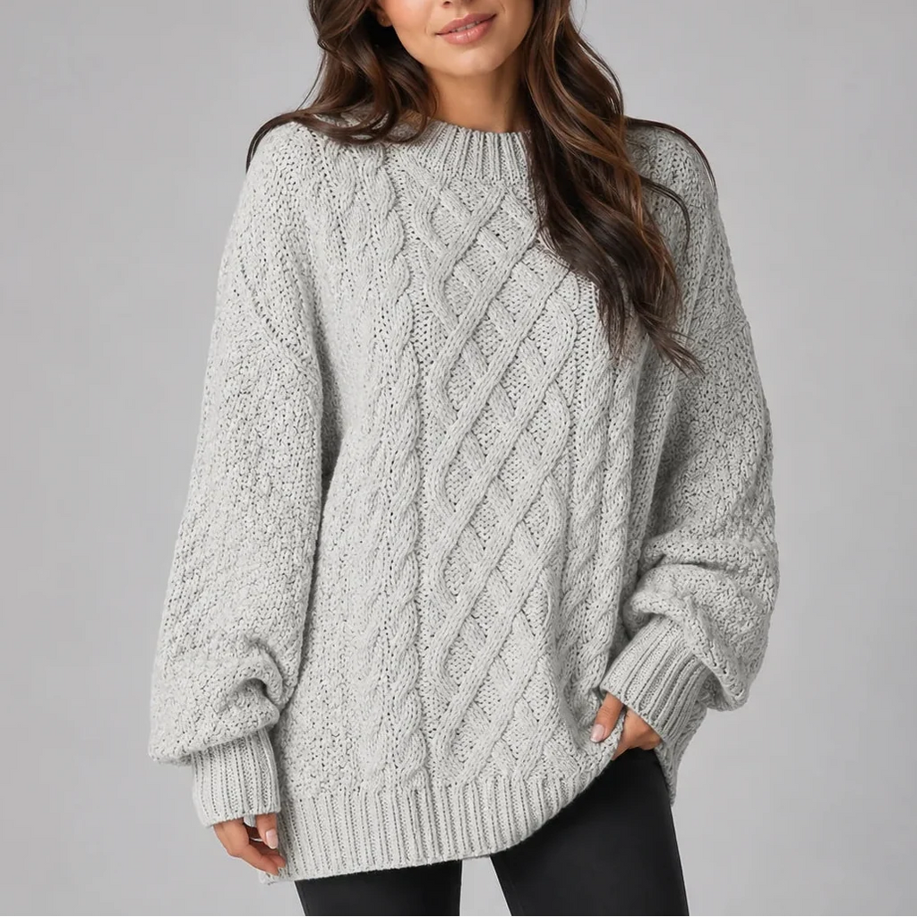 Women's Cable Knit Jumper Dress