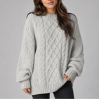 Women's Cable Knit Jumper Dress