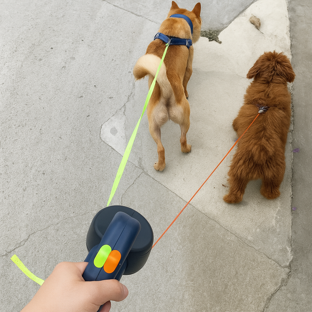 Dual Retractable Dog Leash