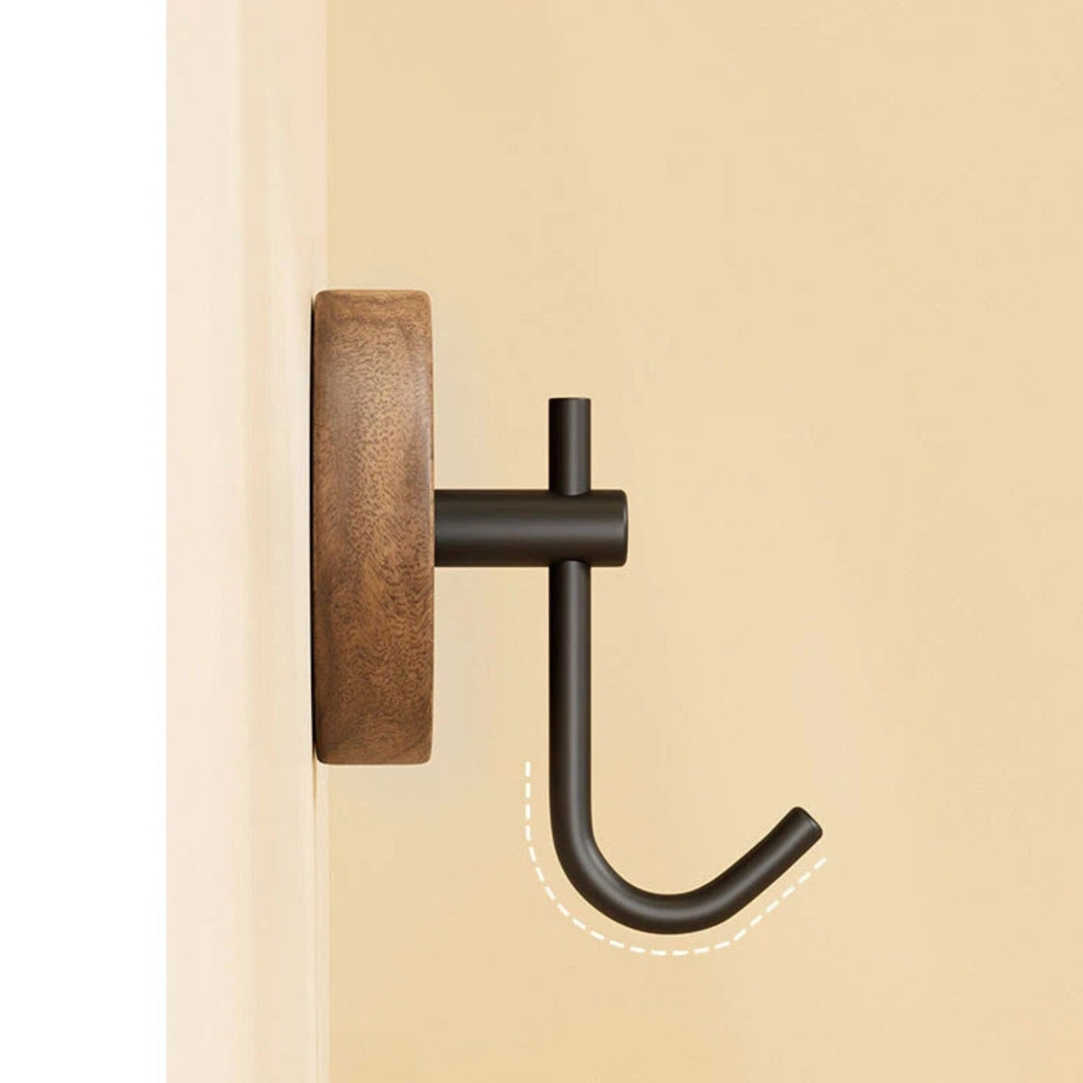 Round Wooden Adhesive Wall Hook