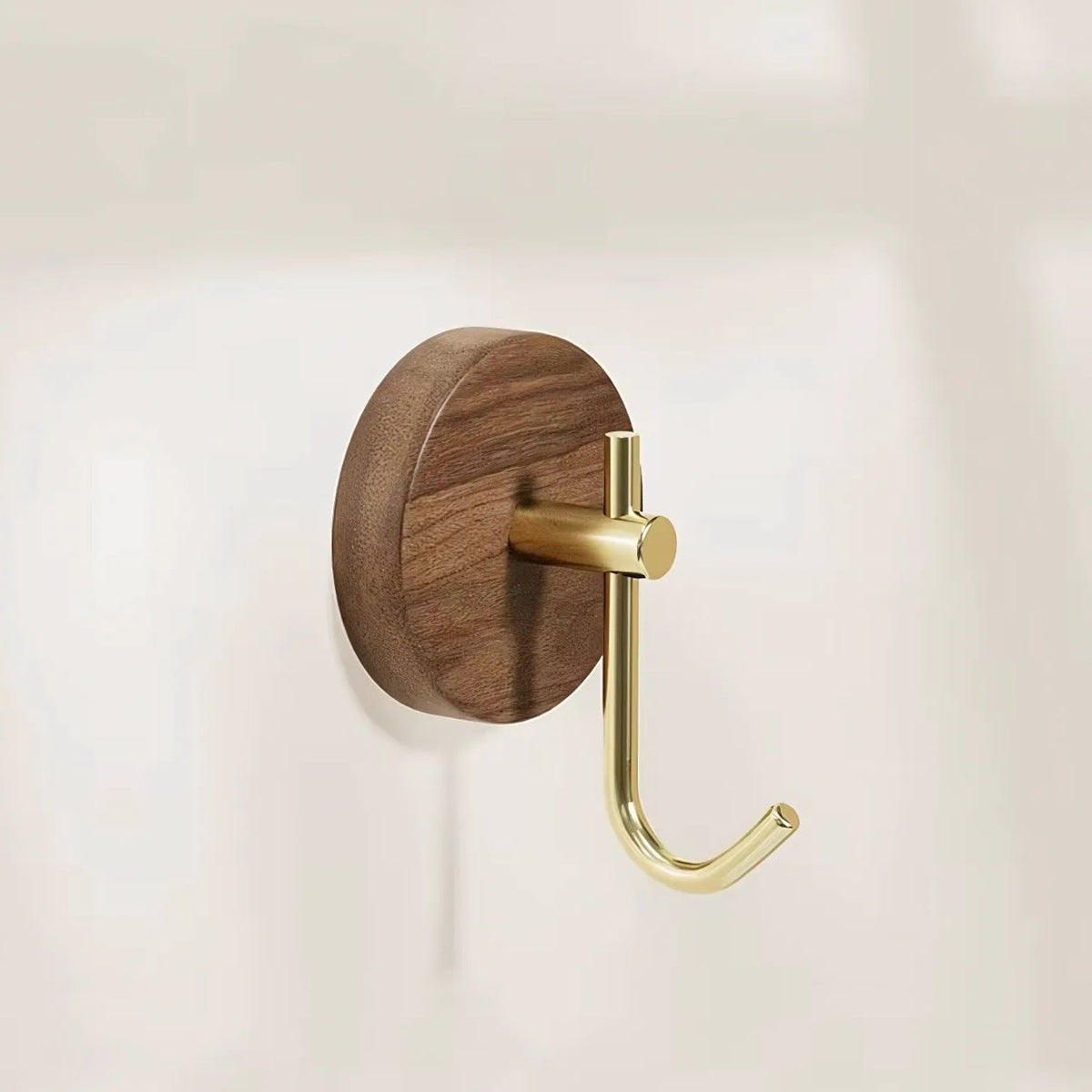 Round Wooden Adhesive Wall Hook