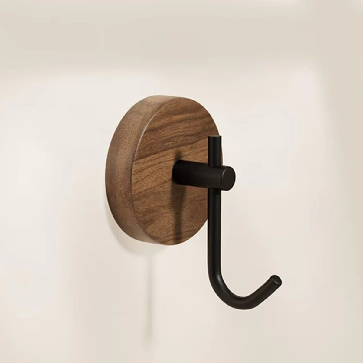 Round Wooden Adhesive Wall Hook