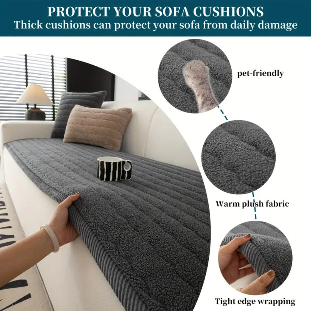 Chic Plush Sofa Cover