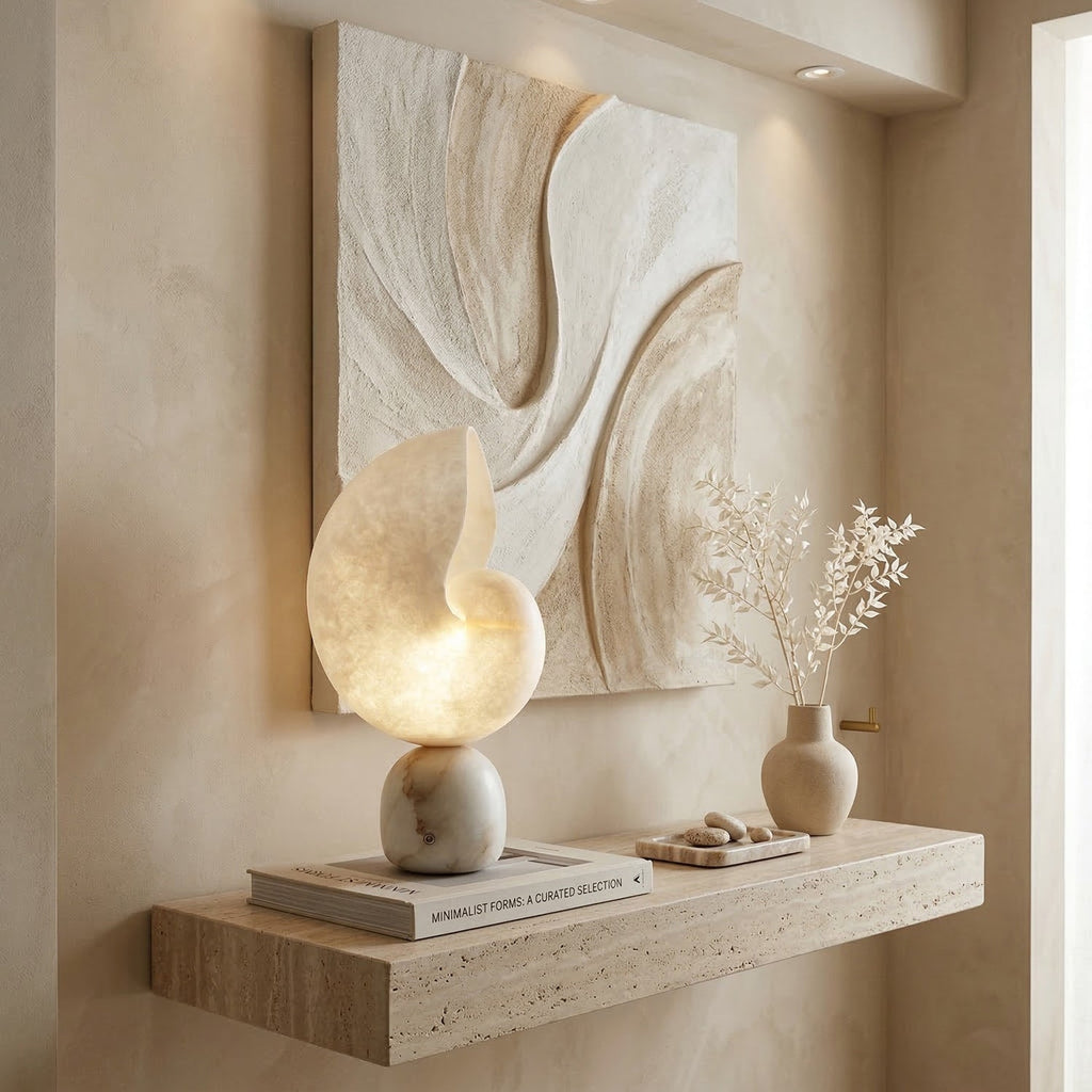 Conch Alabaster Table Lamp