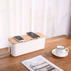 Bamboo Cable Organiser Box