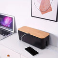 Bamboo Cable Organiser Box