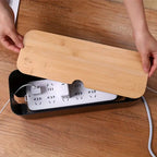 Bamboo Cable Organiser Box