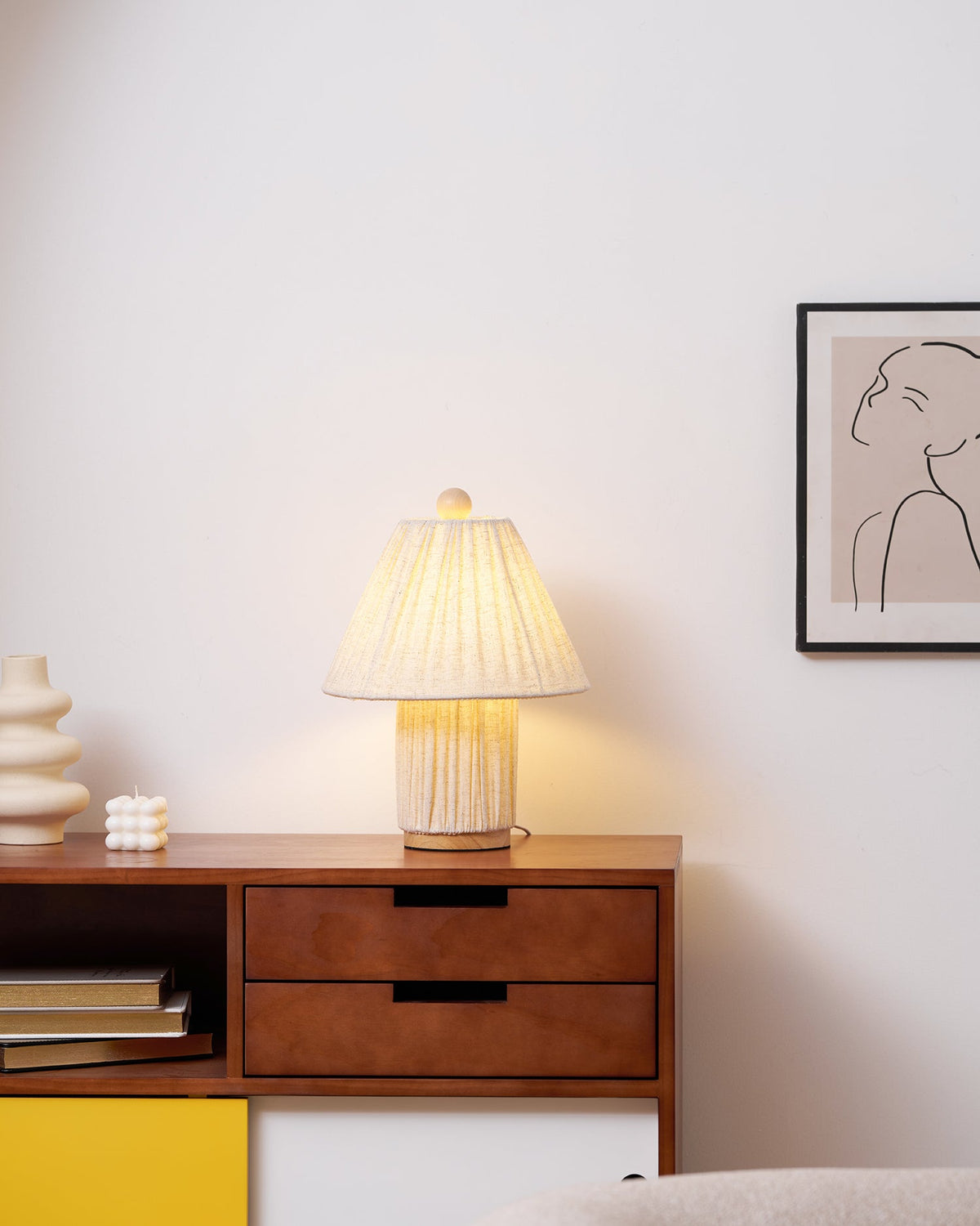 Corrine Pleated Fabric Table Lamp