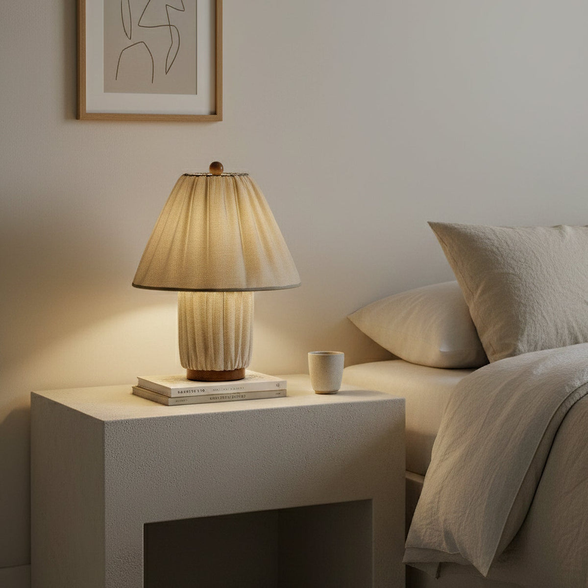 Corrine Pleated Fabric Table Lamp