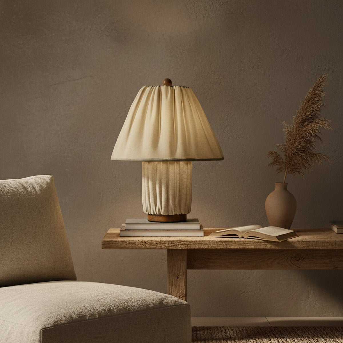 Corrine Pleated Fabric Table Lamp