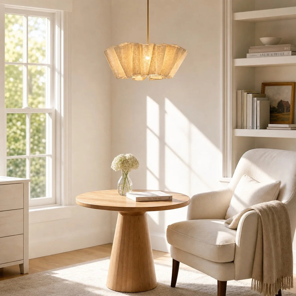 Orlven Pleated Fabric Pendant Light