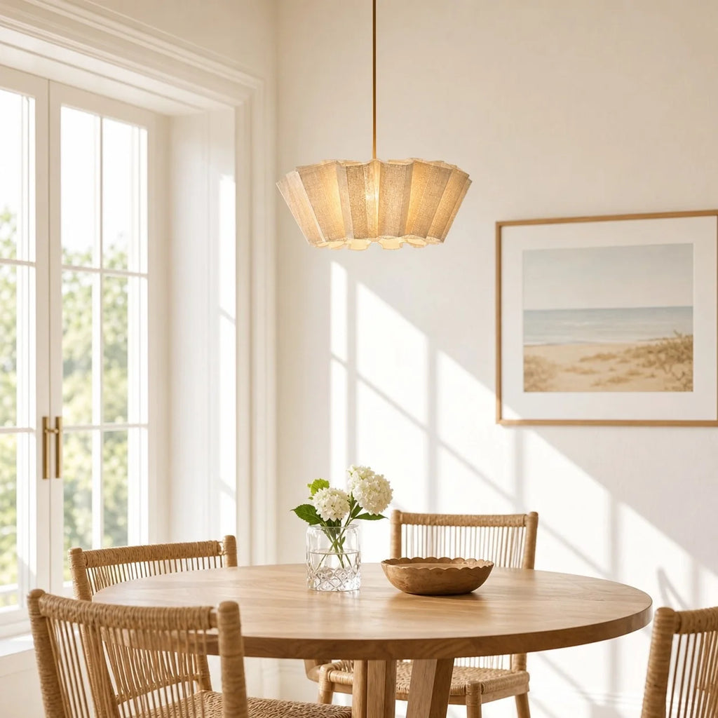 Orlven Pleated Fabric Pendant Light
