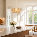 Orlven Pleated Fabric Pendant Light