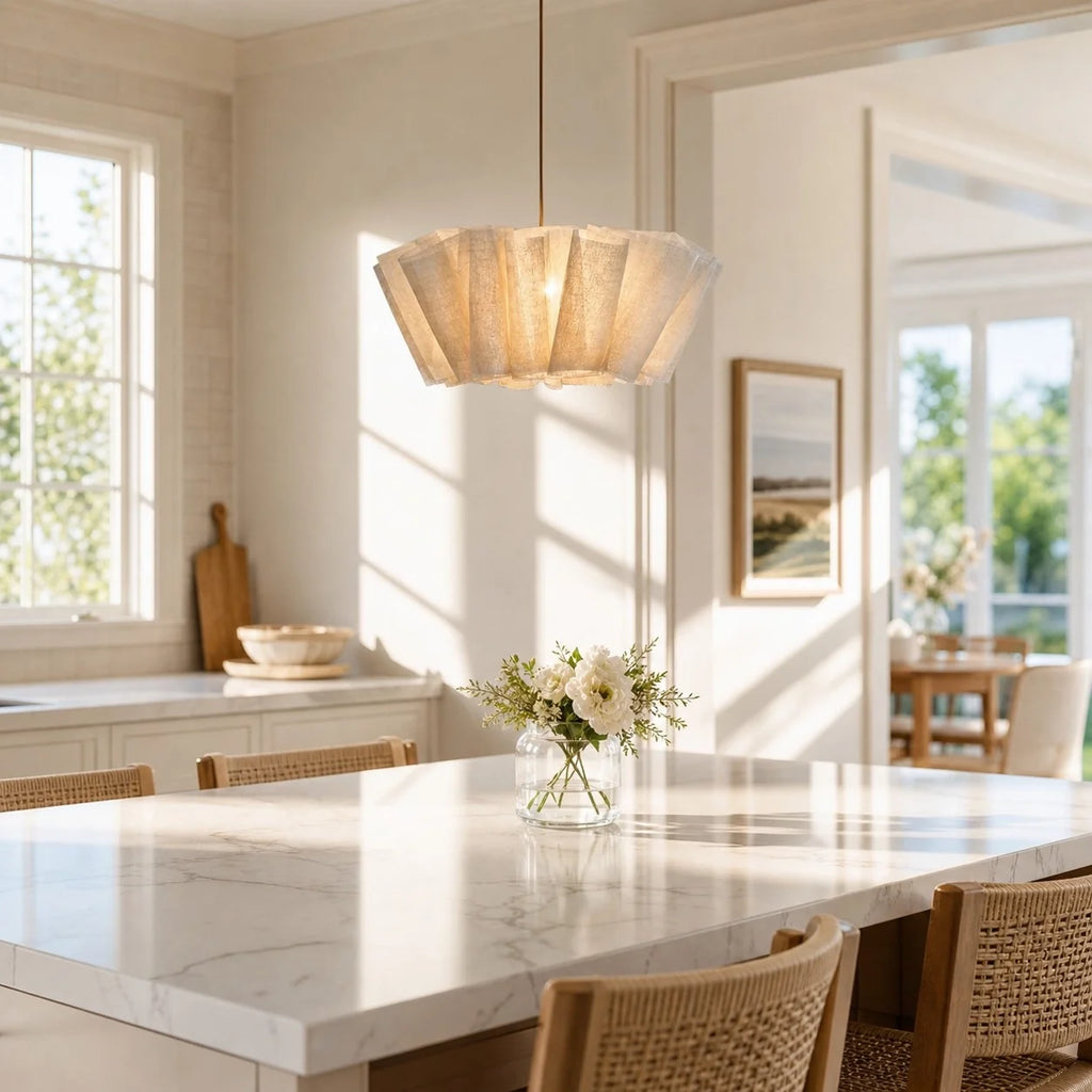 Orlven Pleated Fabric Pendant Light