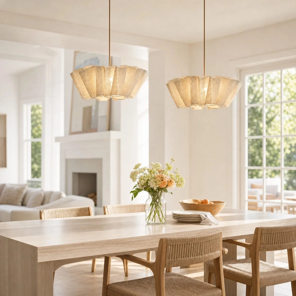 Orlven Pleated Fabric Pendant Light