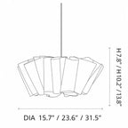 Orlven Pleated Fabric Pendant Light