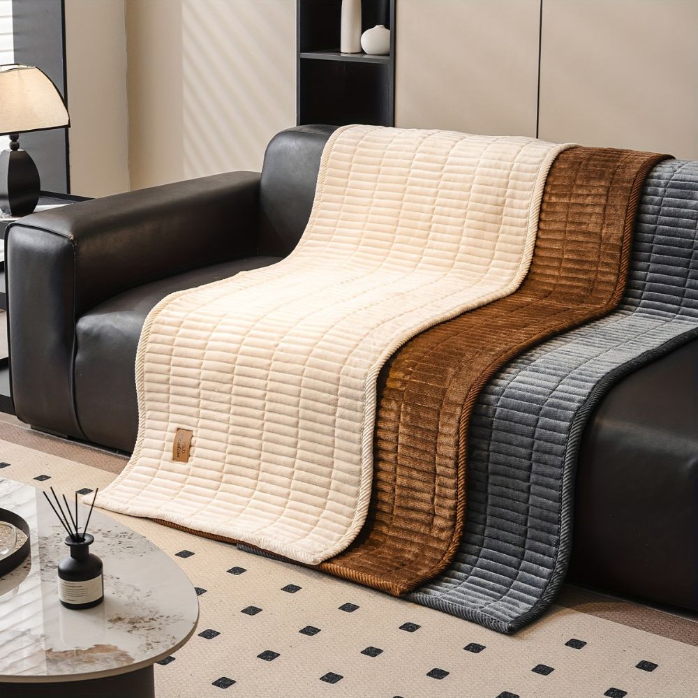 Quilted Sofa Cushion Cover
