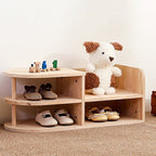 Japanese Pine Wood Shoe Rack