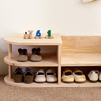 Japanese Pine Wood Shoe Rack