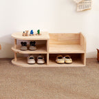 Japanese Pine Wood Shoe Rack