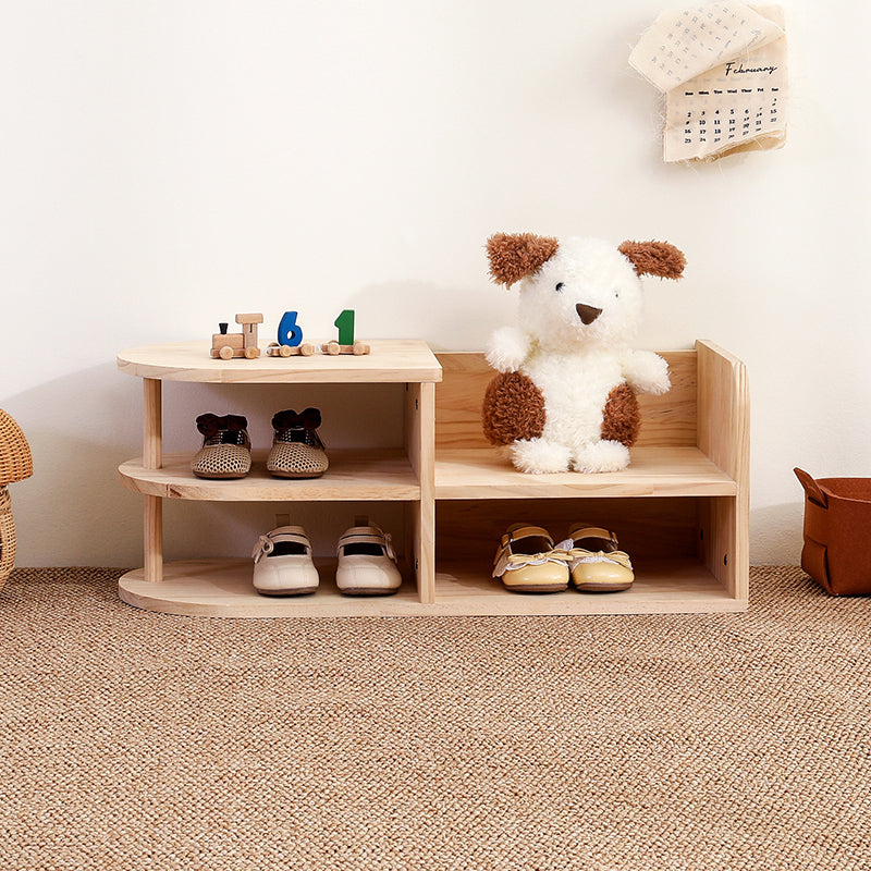 Japanese Pine Wood Shoe Rack