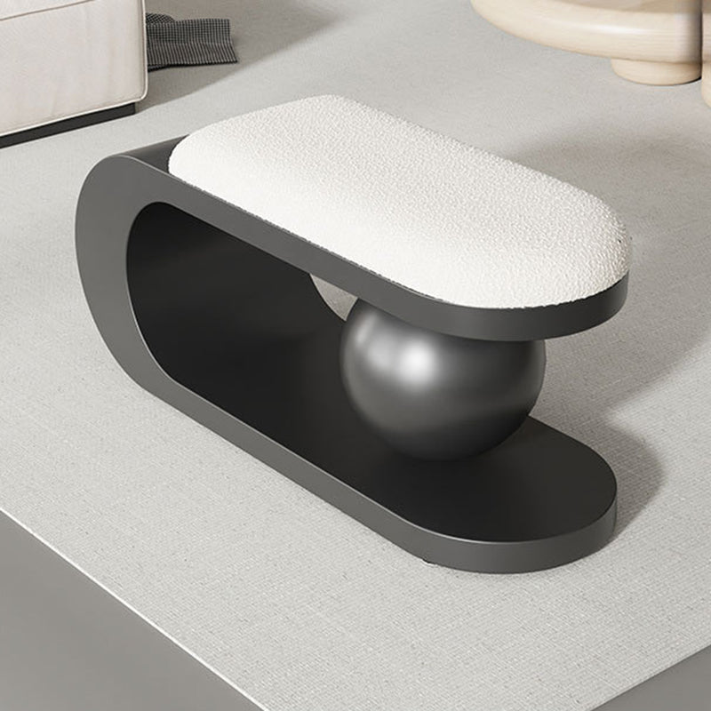 Geometric Lambswool Entryway Bench