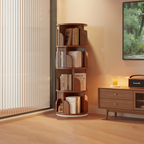 Rotating Bamboo Bookshelf