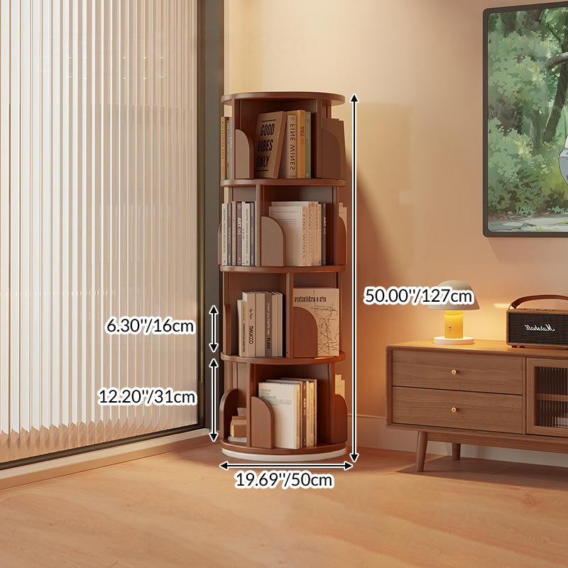Rotating Bamboo Bookshelf