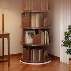 Rotating Bamboo Bookshelf