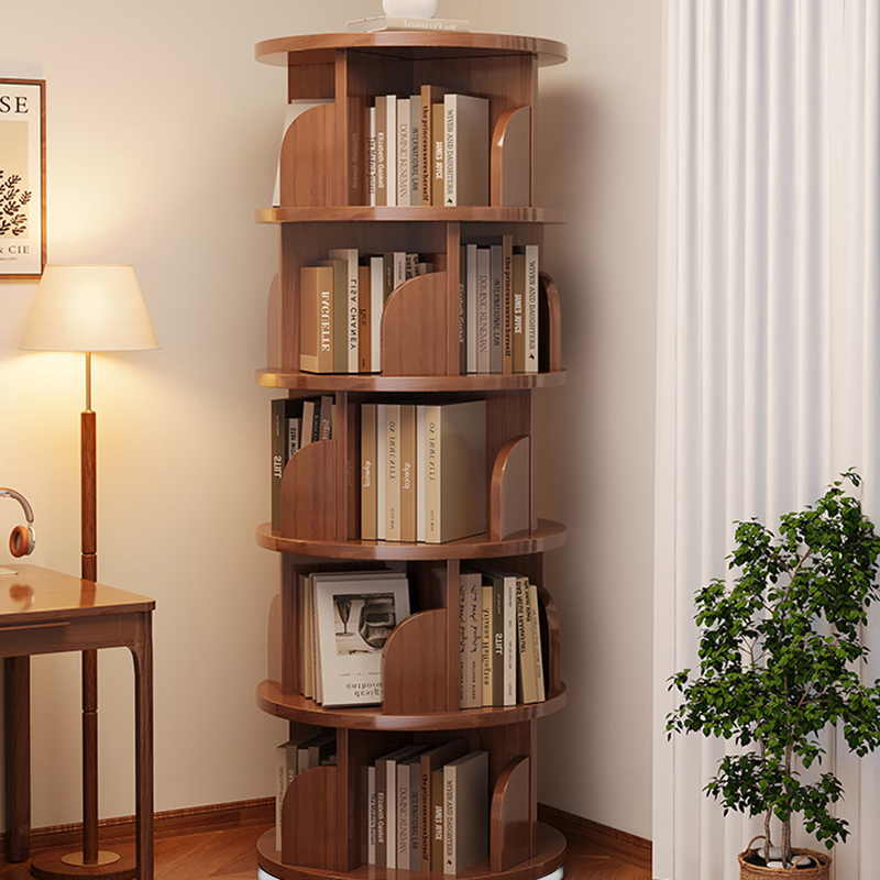 Rotating Bamboo Bookshelf