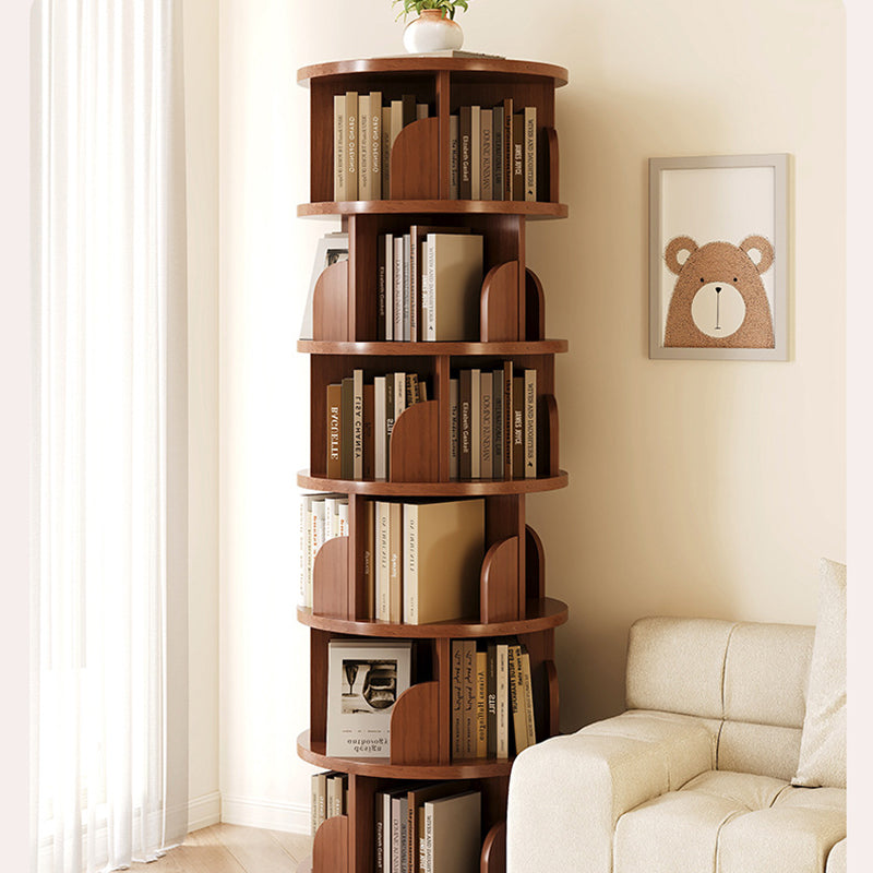 Rotating Bamboo Bookshelf