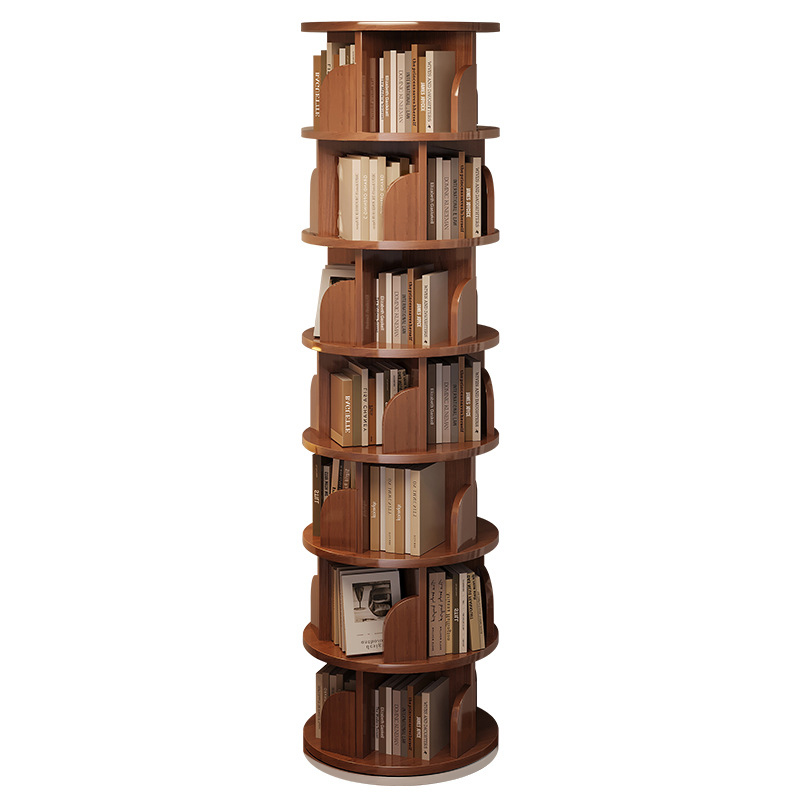 Rotating Bamboo Bookshelf