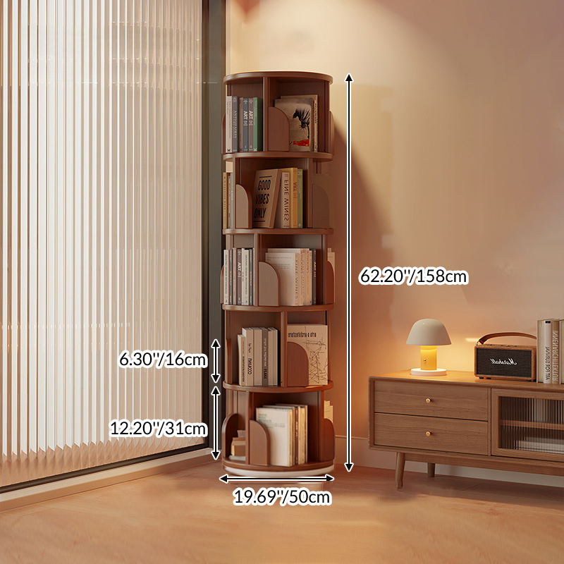 Rotating Bamboo Bookshelf