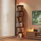 Rotating Bamboo Bookshelf