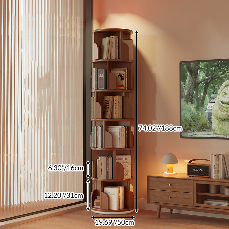 Rotating Bamboo Bookshelf