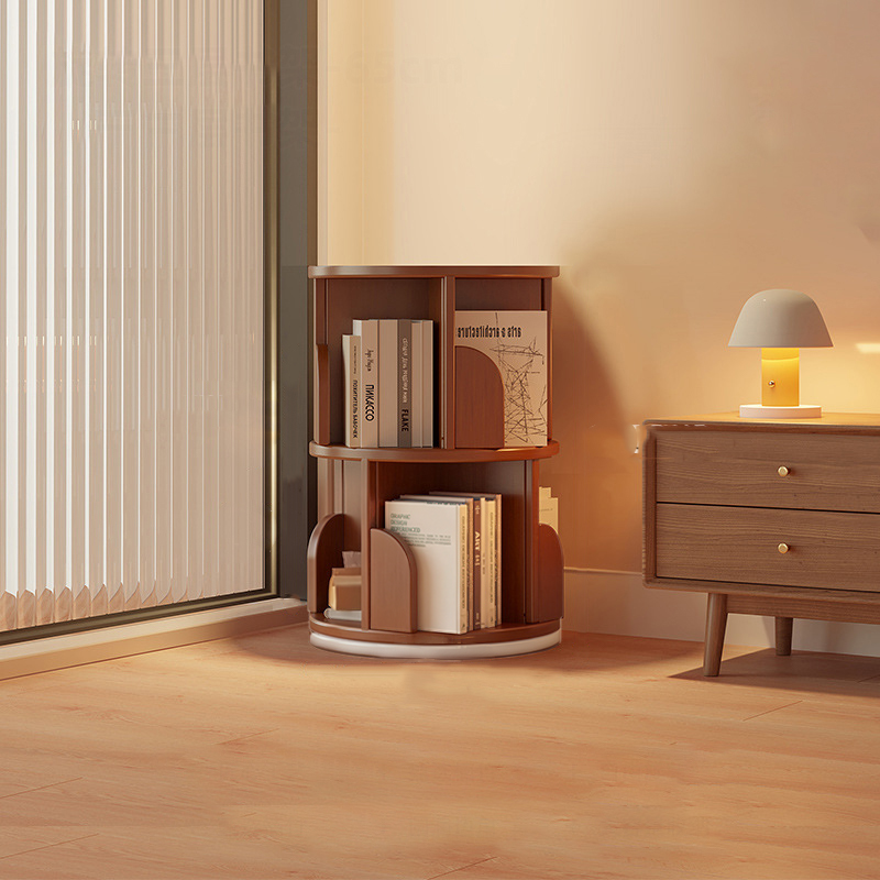 Rotating Bamboo Bookshelf