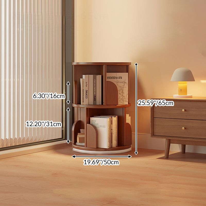 Rotating Bamboo Bookshelf