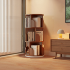 Rotating Bamboo Bookshelf